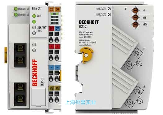 EK1501 | 帶 ID 撥碼開關(guān)的 EtherCAT 耦合器，光纖